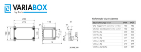 Bals Elektrotech. Steckdosen-Kombination Größe S 89003