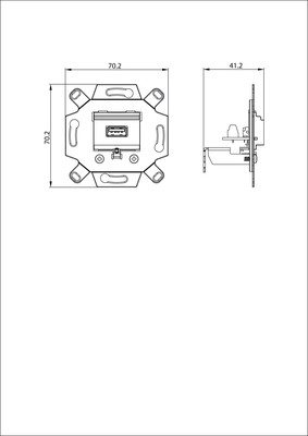 Busch-Jaeger USB-Anschlussdose alpinweiß 0261/12