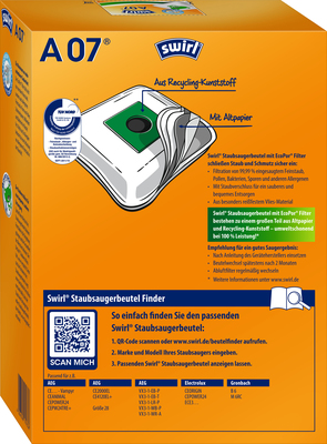 Swirl Staubbeutel für AEG A 07 EcoPor VE4