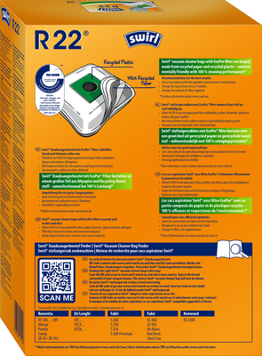 Swirl Staubbeutel für Rowenta R 22(F89) EcoPor VE4