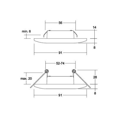 Brumberg Leuchten LED-Einbaudownlight 230V rund 38371153