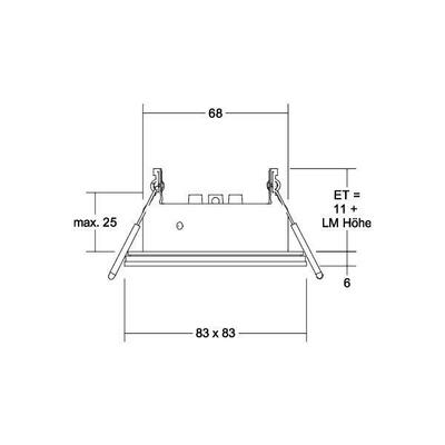 Brumberg Leuchten Einbaumodul quadratisch 45321070