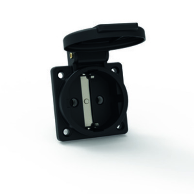 Bals Elektrotech. Schutzkont.-Anbausteckdose 16A IP44 schwarz 71101