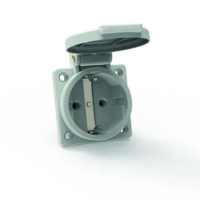 Bals Elektrotech. Schutzkont.-Anbausteckdose 16A IP44 grau 71100