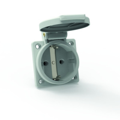 Bals Elektrotech. Schutzkont.-Anbausteckdose 16A IP44 grau 71100