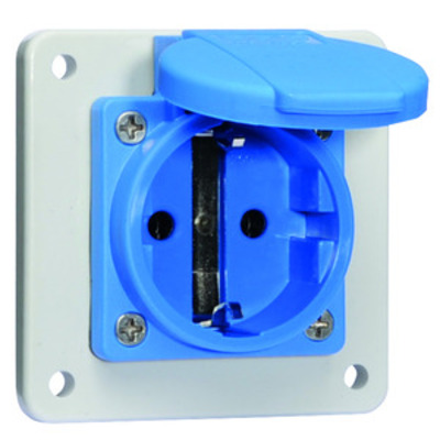 Bals Elektrotech. Schutzkont.-Anbausteckdose 16A IP44 blau 71108