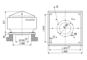 Maico Radial-Dachventilator mit EC-Motor MDR 35 EC