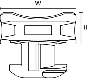 HellermannTyton Befestigungselement für Alu-Profile ACFM4W8P #151-03247