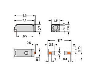 WAGO GmbH & Co. KG SMD-Leiterplattenklemme 0,5 mm² 2059-301/998-403