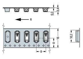 WAGO GmbH & Co. KG SMD-Leiterplattenklemme 0,5 mm² 2059-301/998-403
