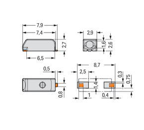 WAGO GmbH & Co. KG SMD-Leiterplattenklemme 0,5 mm² 2059-301/998-403