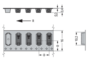 WAGO GmbH & Co. KG SMD-Leiterplattenklemme Maß 3 mm,schwarz 2059-321/998-403
