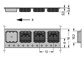 WAGO GmbH & Co. KG SMD-Leiterplattenklemme Maß 3 mm,schwarz 2059-323/998-403