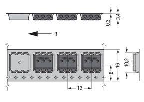 WAGO GmbH & Co. KG SMD-Leiterplattenklemme Maß 3 mm,schwarz 2059-323/998-403