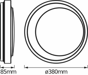 Ledvance LED-Deckenleuchte WiFi, TW, schwarz SMART+#4058075486362