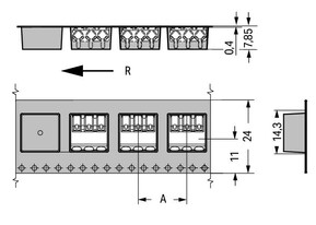 WAGO GmbH & Co. KG THR-Leiterplattenklemme Drücker,0,75mm²,weiß 2060-1452/998-404