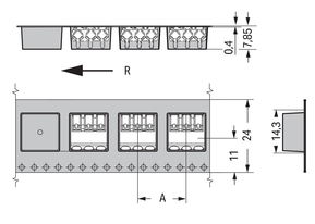 WAGO GmbH & Co. KG THR-Leiterplattenklemme Drücker,0,75mm²,weiß 2060-1452/998-404