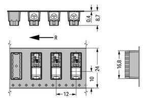 WAGO GmbH & Co. KG THR-Leiterplattenklemme Drücker,1,5 mm²,weiß 2061-1601/998-404