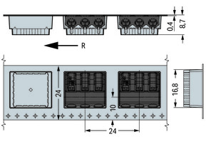 WAGO GmbH & Co. KG THR-Leiterplattenklemme Drücker,1,5mm²,sw 2061-1623/998-404