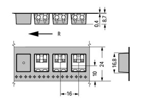 WAGO GmbH & Co. KG THR-Leiterplattenklemme Drücker,1,5 mm²,weiß 2061-1642/998-404