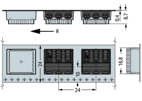 WAGO GmbH & Co. KG THR-Leiterplattenklemme Drücker,1,5mm²,sw 2061-1663/998-404