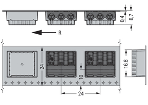 WAGO GmbH & Co. KG THR-Leiterplattenklemme Drücker,1,5mm²,sw 2061-1663/998-404