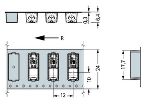 WAGO GmbH & Co. KG SMD-Leiterplattenklemme Drücker,1,5 mm²,weiß 2061-601/998-404