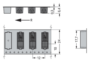 WAGO GmbH & Co. KG SMD-Leiterplattenklemme Drücker,1,5mm²,sw 2061-621/998-404