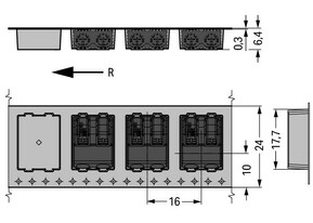 WAGO GmbH & Co. KG SMD-Leiterplattenklemme Drücker,1,5mm²,sw 2061-622/998-404