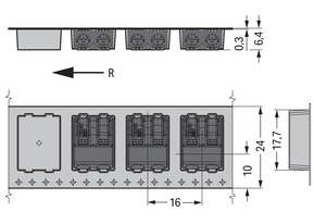 WAGO GmbH & Co. KG SMD-Leiterplattenklemme Drücker,1,5mm²,sw 2061-622/998-404