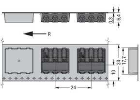 WAGO GmbH & Co. KG SMD-Leiterplattenklemme Drücker,1,5mm²,sw 2061-623/998-404