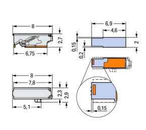 WAGO GmbH & Co. KG SMD-Leiterplattenklemme 0,75 mm²,si 2065-100/998-403