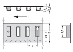 WAGO GmbH & Co. KG SMD-Leiterplattenklemme Maß 6mm,silberfarben 2065-101/998-403