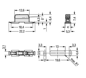 WAGO GmbH & Co. KG SMDThroughBoard-Leiterplk. 0,75 mm² 2070-451/998-606