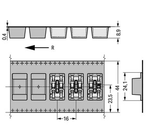 WAGO GmbH & Co. KG SMDThroughBoard-Leiterplk. 0,75 mm² 2070-452/998-406