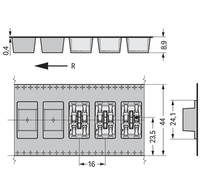 WAGO GmbH & Co. KG SMDThroughBoard-Leiterplk. 0,75 mm² 2070-452/998-406