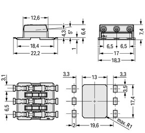 WAGO GmbH & Co. KG SMDThroughBoard-Leiterplk. 0,75 mm² 2070-453/998-406