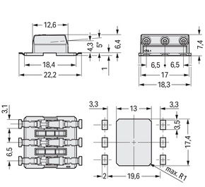 WAGO GmbH & Co. KG SMDThroughBoard-Leiterplk. 0,75 mm² 2070-453/998-406