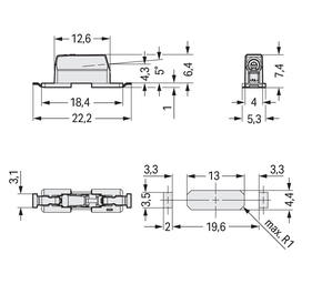 WAGO GmbH & Co. KG SMDThroughBoard-Leiterplk. 0,75 mm² 2070-461/998-606