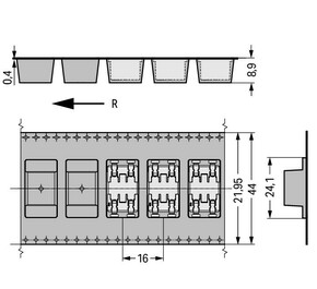 WAGO GmbH & Co. KG SMDThroughBoard-Leiterplk. 0,75 mm² 2070-462/998-406