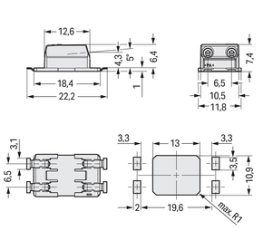 WAGO GmbH & Co. KG SMDThroughBoard-Leiterplk. 0,75 mm² 2070-462/998-406