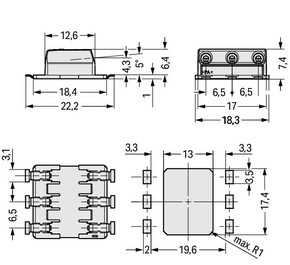 WAGO GmbH & Co. KG SMDThroughBoard-Leiterplk. 0,75 mm² 2070-463/998-406