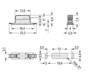 WAGO GmbH & Co. KG SMDThroughBoard-Leiterplk. 0,75 mm² 2070-521/998-406