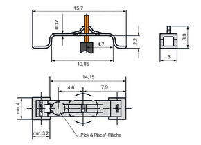 WAGO GmbH & Co. KG SMDThroughBoard-Leiterplk. 1-polig,silberfarben 2075-381/997-404