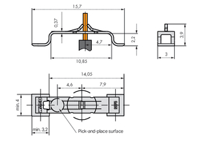 WAGO GmbH & Co. KG SMDThroughBoard-Leiterplk. 1-polig,silberfarben 2075-381/997-404