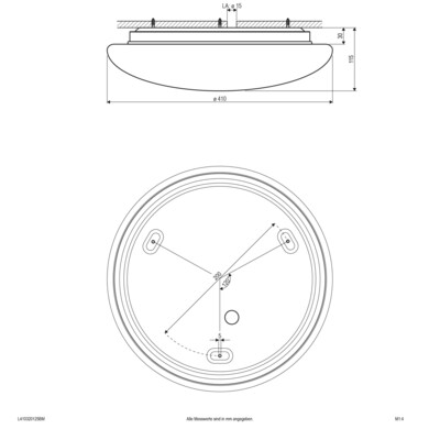 EVN Lichttechnik LED-Anbauleuchte mit Bewegungsmelder L410320125BM