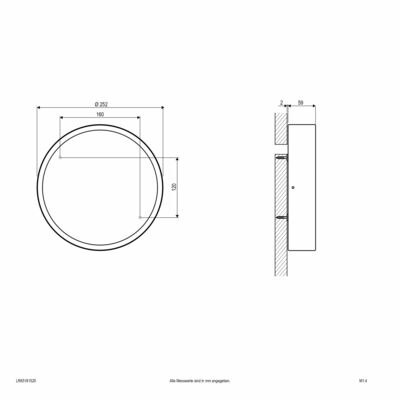 EVN Lichttechnik LED-Anbauleuchte LR65181525