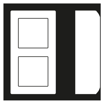 Jung AP-Kappe, 2-fach ch mokka angeformter Rahmen AS 582 A MO