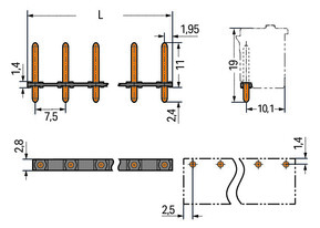 WAGO GmbH & Co. KG THR-Stiftleiste Lötstift 1,4 mm,gerade,sw 2092-3703/200-000