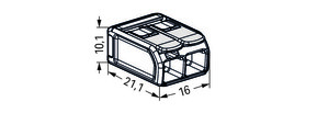 WAGO GmbH & Co. KG COMPACT-Verbindungsklemme Ex e,transparent 221-682